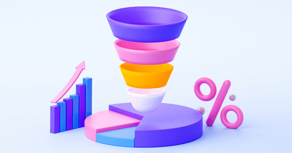 Conversion funnel illustration