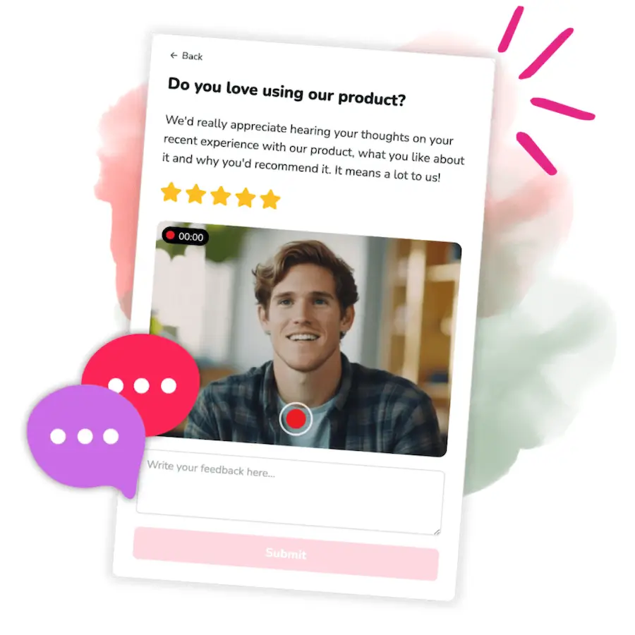 video testimonial software collection form