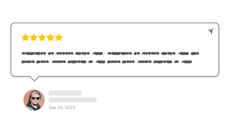 Single review widget illistration