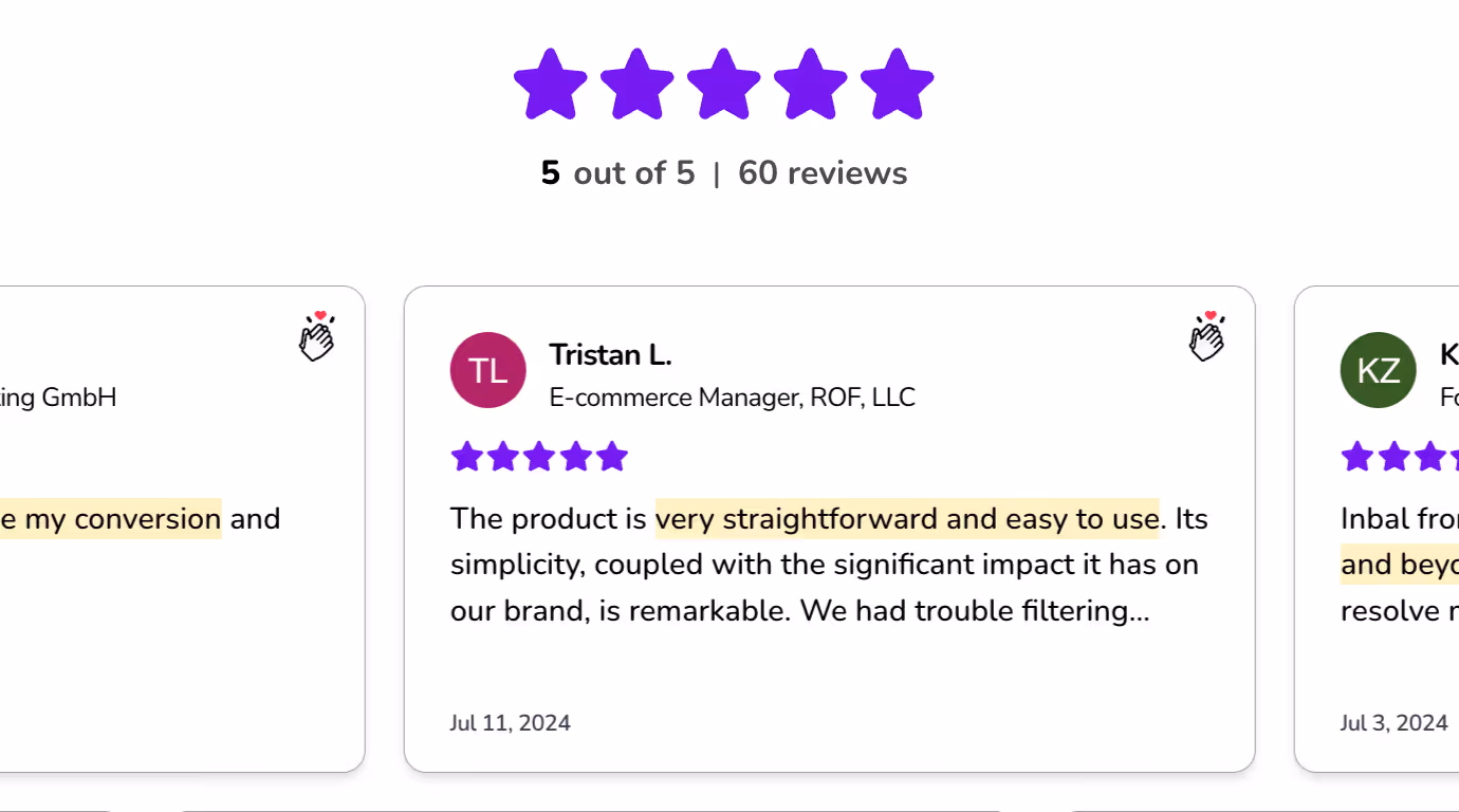 show total reviews and rating